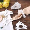6pcs Easter Bunny Napkin Rings, Simple Wooden Rabbit Napkin Holders