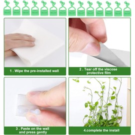 Zerodis 100PCS Clips de Fijación de Pared para Plantas Trepadoras, Clips Invisibles para Plantas Trepadoras Clip de Fijación de Enredaderas de Pared Clip de Fijación de Fijación de Rama (Blanco)
