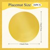30 PCS Paper Placemats Gold Round Place mat Disposable Placemats