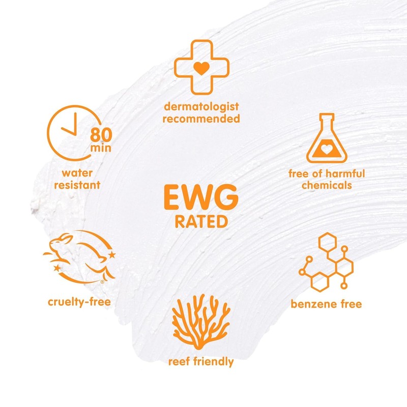 thinkbaby Sunscreen Stick, White/Orange, 0.64 Ounce (2 pack)