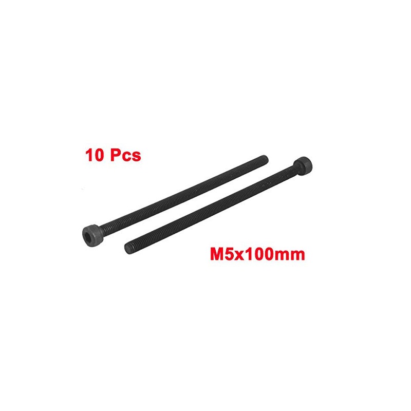 uxcell M5x100mm Hex Bolt Socket Head Cap Machine Screws Fastener