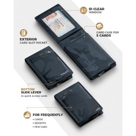 VULKIT Slim Wallet for Men Pop Up Card Holder Minimalist Bifold Wallets RFID Blocking Magnetic Closure Holds 12 Cards