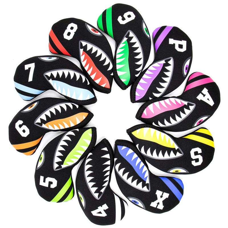 10 Pcs Golf Iron Covers Neoprene Elastic Number Iron Covers