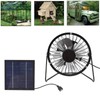 Natudeco USB-Solar-Ventilator, Solarbetriebener Lüfter, Tragbarer Mini-Ventilator Mit Photovoltaik-Solarpanel Für Camping,