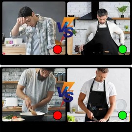2 Mandil Delantal Para Chef Meseros Barbería Pintores Color Marrón/negro Diseño De La Tela Color Sólido