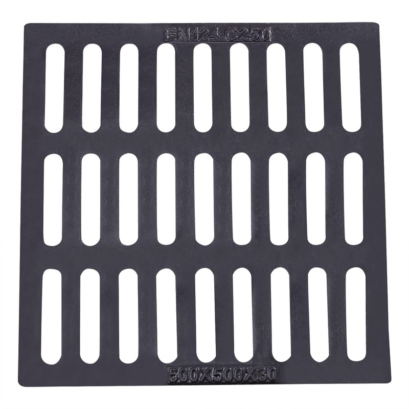DOONARCES 19.7x19.7'' Outdoor Drain Cover Black Cast Iron Drain Grate