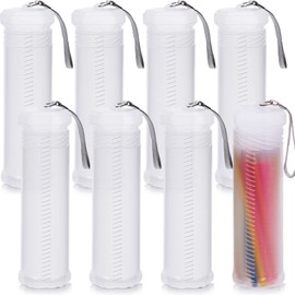 Gueevin 8 custodie estensibili in plastica trasparente per pennelli da pittura, contenitore per pennelli da pittura, contenitore antipolvere per acquerelli, strumenti da disegno, truccatori, viaggi