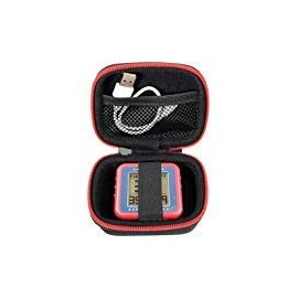 WGear Golf GPS Case for Bushnell Phontom Golf GPS, Neo Ghost Golf GPS; Garmin 010-01959-00 Approach G10, and Other Handheld Golf GPS, mesh Pocket and Detachable Wrist Strap (Black with Blue Zip)