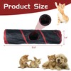 Sheldamy Cat Tunnel, 2-Way Collapsible Play Tunnel, Interactive Toy Maze