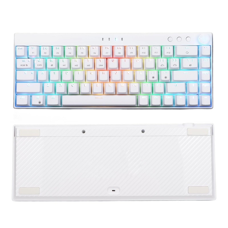 Mechanical Keyboard 68 Keys Three Modes RGB Backlight 1800mAh Battery