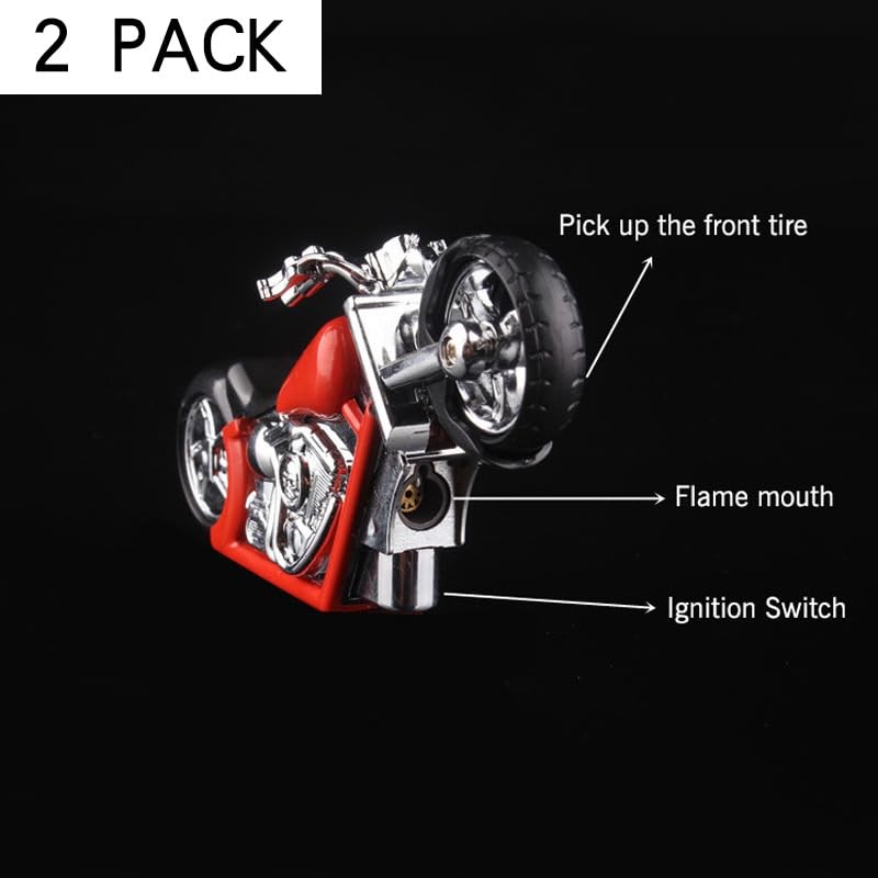 LEESENNE 2 Pack Red Blue Metal Torch Lighter Cool,Jet Flame