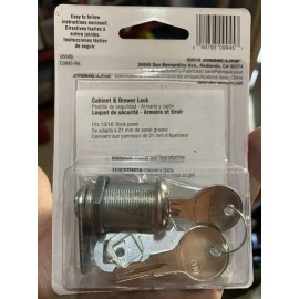 Defender Security Stainless Steel Desk Drawer Lock Keys 13/16” U9945 Security File Cabinet Diecast