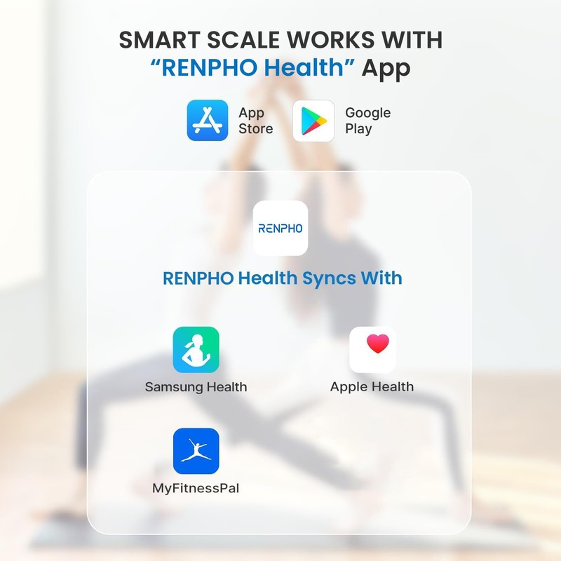 RENPHO Smart Scale for Body Weight, Type-C Rechargeable Digital Bathroom