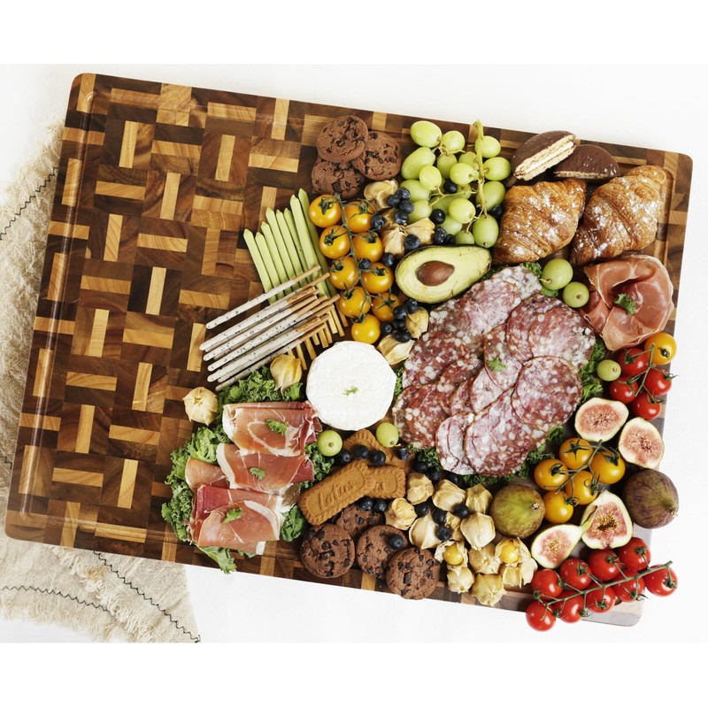 YOUSUNLONG Cutting Board XXL Large End Grain Acacia Wood Mixed