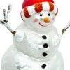 SIKORA BS703 Snowman with Branches, Christmas Tree Decoration, Glass Figure,
