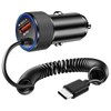 Adattatore per accendisigari USB C, 3,4 A, rapido da auto