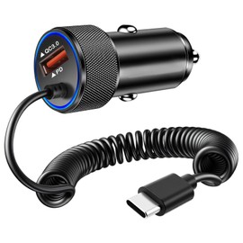 Adattatore per accendisigari USB C, 3,4 A, rapido da auto