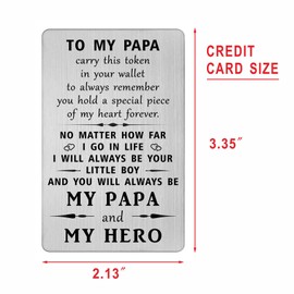 HYHYDHP Papa Fathers Day Card from Grandson Son - Papa Birthday Card from Grandson - Papa Christmas Gifts Ideas