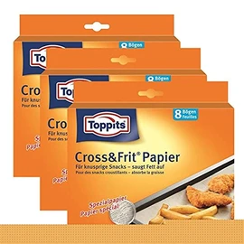 Toppits® Cross & Frit Paper Baking Special Paper Snack Paper 8 Sheets (Pack of 3)