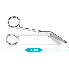 DEXSUR Lister Bandage Scissors for Nurses – Premium Grade Surgical Stainless Steel, Perfect for EMTs, Paramedics, First Responders, Available in Multiple Sizes, 4.5 Inch