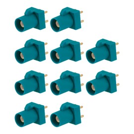 Vecys Fakra Z Male Crimp Connector Fakra Z Male Waterblue Plug Coding Crimp for RG316 RG174 LMR100 Cable Pack of 10