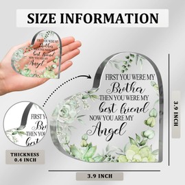 Sympathy Gifts for Loss of Loved One, Memorial Gifts for Loss of Brother, In Memory of Brother Sister Plaque, Bereavement Condolences Grief Gifts, Funeral Remembrance Decor Ornament Sign