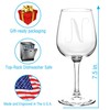 On The Rox Drinks Engraved Wine Glass, 12.75 N-Monogram