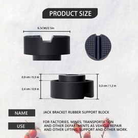Universal Car Jack Rubber Pad, Stable & Safe Trolley Jack Rubber Pad for Trolley Jacks and Lifting Platforms Trolley Jack