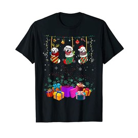 Labrador Retriever Christmas Lights Gift Funny Xmas Socks Do T-Shirt