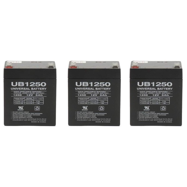 UPG 12V 5AH Trailer Break Away Kit Battery - 3 Pack
