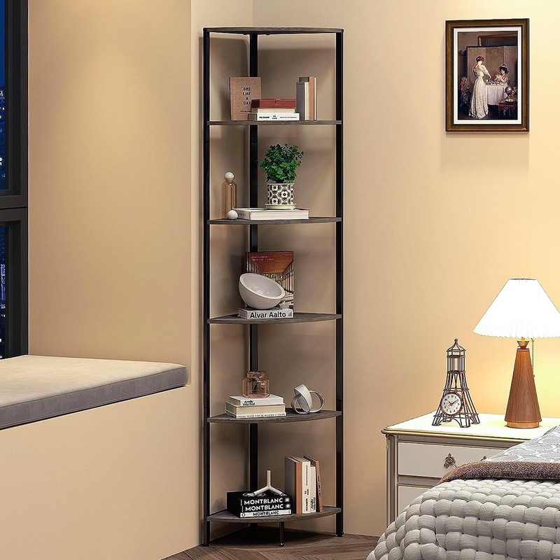 IRCPEN 6 Tier Corner Shelf, Industrial 63.1" Tall Ladder Corner