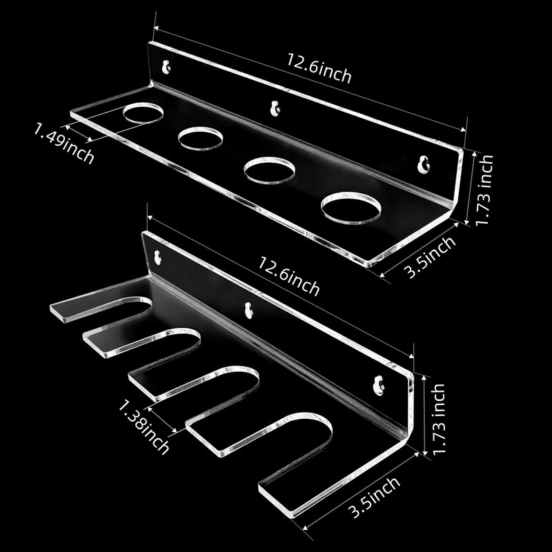 SINNNBLE Acrylic Baseball Bat Holder and Baseball Display Wall Mount