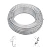 JAKOUE 12 Gauge (2mm) Silver Craft Wire for Sculpting，100ft（30m） Aluminum