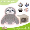 SUZZIPAD Microwavable Stuffed Animal, Heated Sloth Plush for Anxiety, Bedtime,
