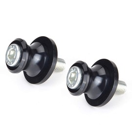 Goldfire 2pcs 10MM M10 X1.25 Motorcycle Swing arm Sliders Spools CNC Swing Arm Stand Screw for FZR 1000/600R/400 for Kawasaki Z750 /Z750S/ Z750R /ER-6F /ER-6N /Duke 125/200/390 (Black)