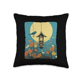 Funny Bird Feeder Happy Bird Feeder Costume for Boys and Girls Throw Pillow, 16x16, Multicolor