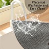 Homcomodar Round Table Place Mats Set of 6 Heat Resistant