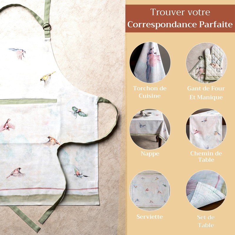 Maison d' Hermine Cloth Apron 100% Cotton (70 cm x