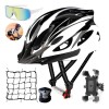 Casco De Bicicleta Unisex+redes Para Moto,casco De Ciclismo Blanco G