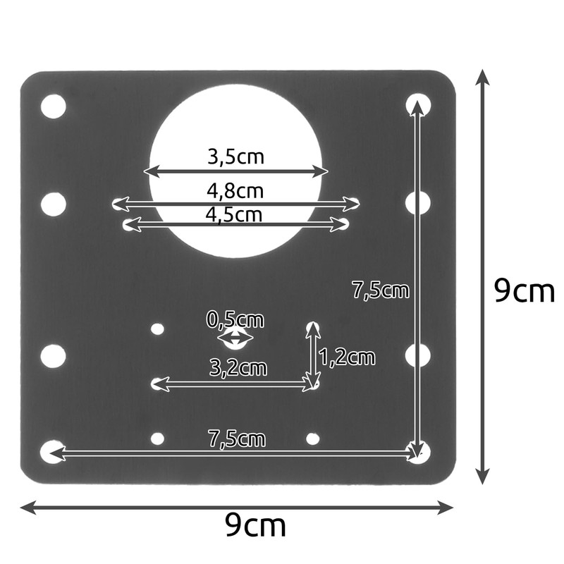 Cabinet Hinge Repair Plate 4 Pieces Repair Kit for Cabinet