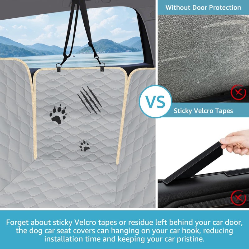 Lassie Dog Car Seat Covers for Back Seat with 2