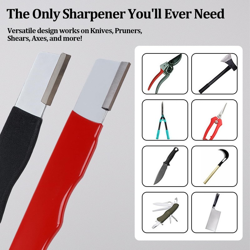2 Pack Pocket Sized Garden Tool Blade Sharpener Sharpening Tool