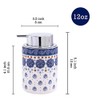 Bico Blue Talavera Ceramic 12oz Soap Dispenser with Removable Pump,