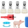 4 Pcs Pig Waterer Nipples for Barrel Kit, Stainless Steel