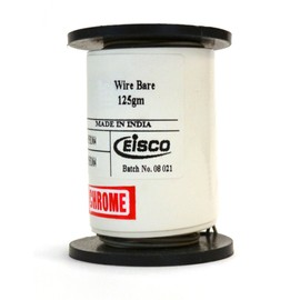 Eisco Labs Nichrome Resistance Wire, 525ft Reel, 28 Gauge SWG - 29/30 AWG - 0.0148" Dia.