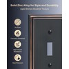 TREEWELL 2-Pack Quad Toggle Light Switch Cover Plate, Durable Zinc