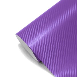 IlMondoMall Carbon Sheet, 3D Carbon-like, Car Wrapping Sheet, Car Wrapping Sheet, With Air Groove (78.7 x 013.8 inches (200 x 035 cm), 3D Purple)