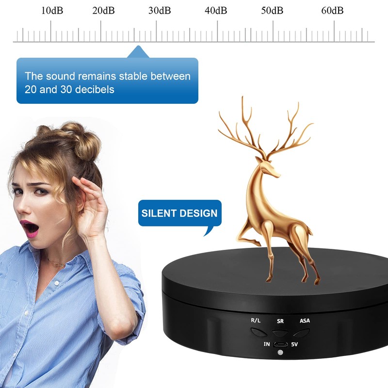 Motorized Rotating Display Stand, 3 Sizes 15 18 22cm Remote