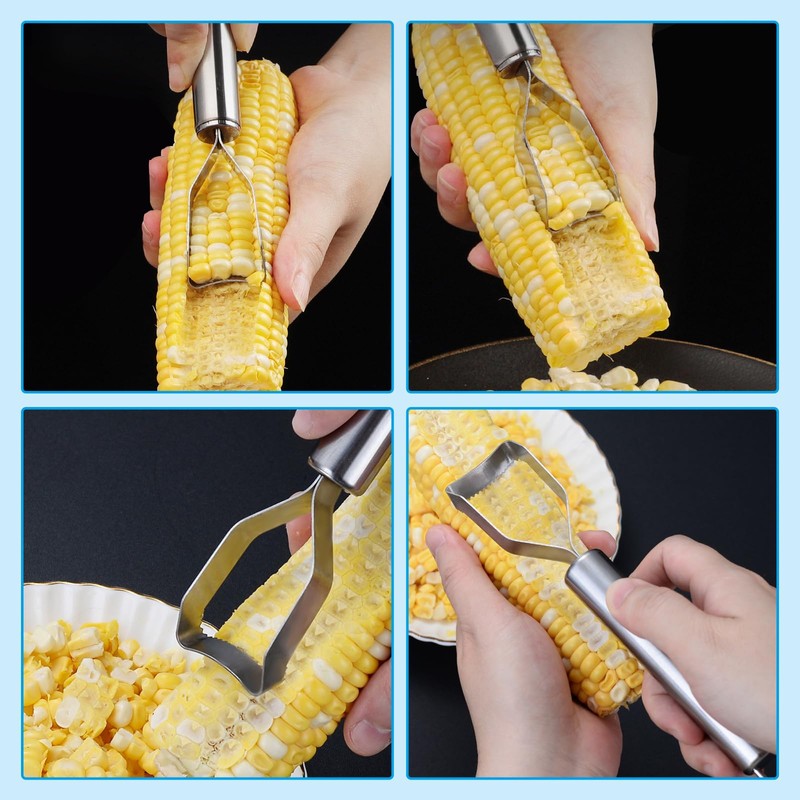 Liroyal Corn Peeler Corn Peeler Dishwasher Safe Stainless Steel Corn