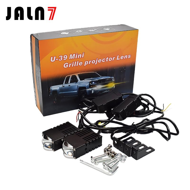 JALN7 2PC 50W Grile LED Light Pods Car Front Headlight